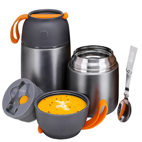 Itslife jarro termico alimentos 17oz con tapa hermética para mantener calor.