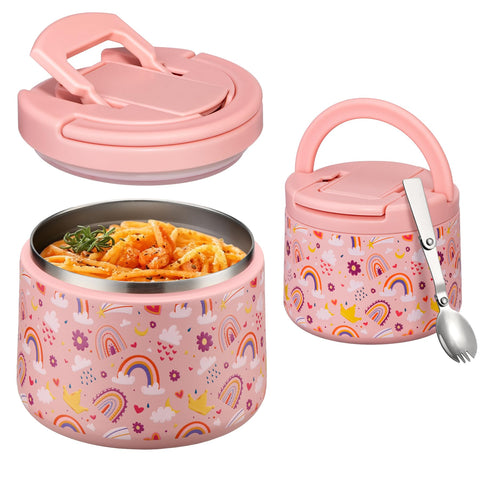 Itslife Kids Thermo arcoíris frente, mantiene caliente la comida para la jornada escolar