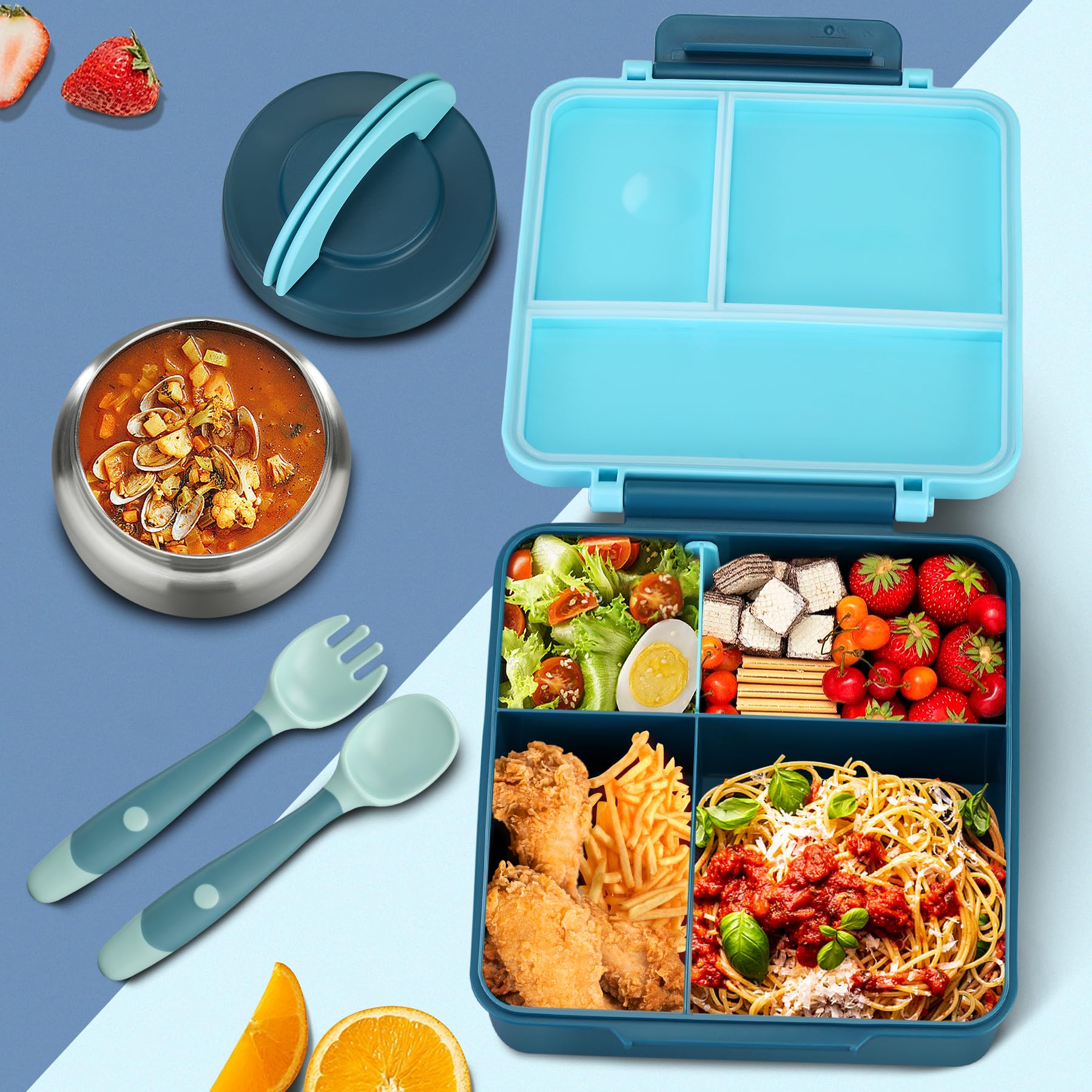 Itslife lonchera apta para microondas y lavavajillas, limpieza rápida