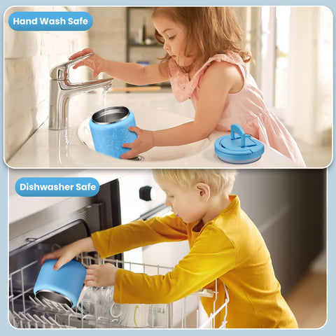 Itslife Soup Thermo cuchara oculta azul lista para comer en cualquier momento