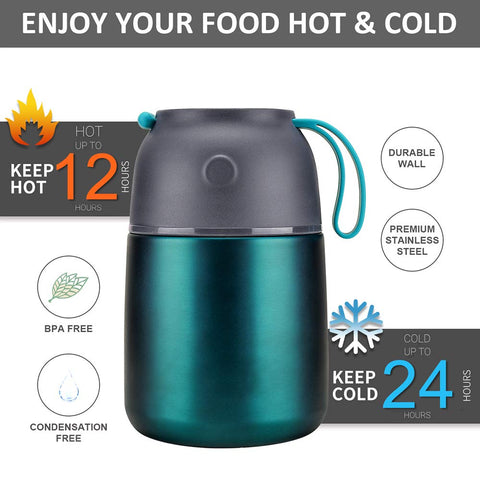 Itslife tapa integrada con cuchara facilita comer en movimiento.