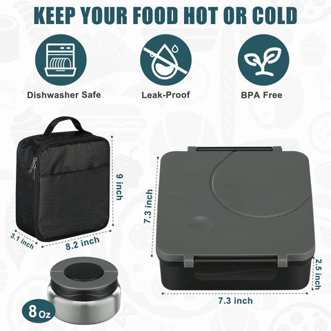 Itslife termo sopa 8oz aislado, mantiene la comida caliente.