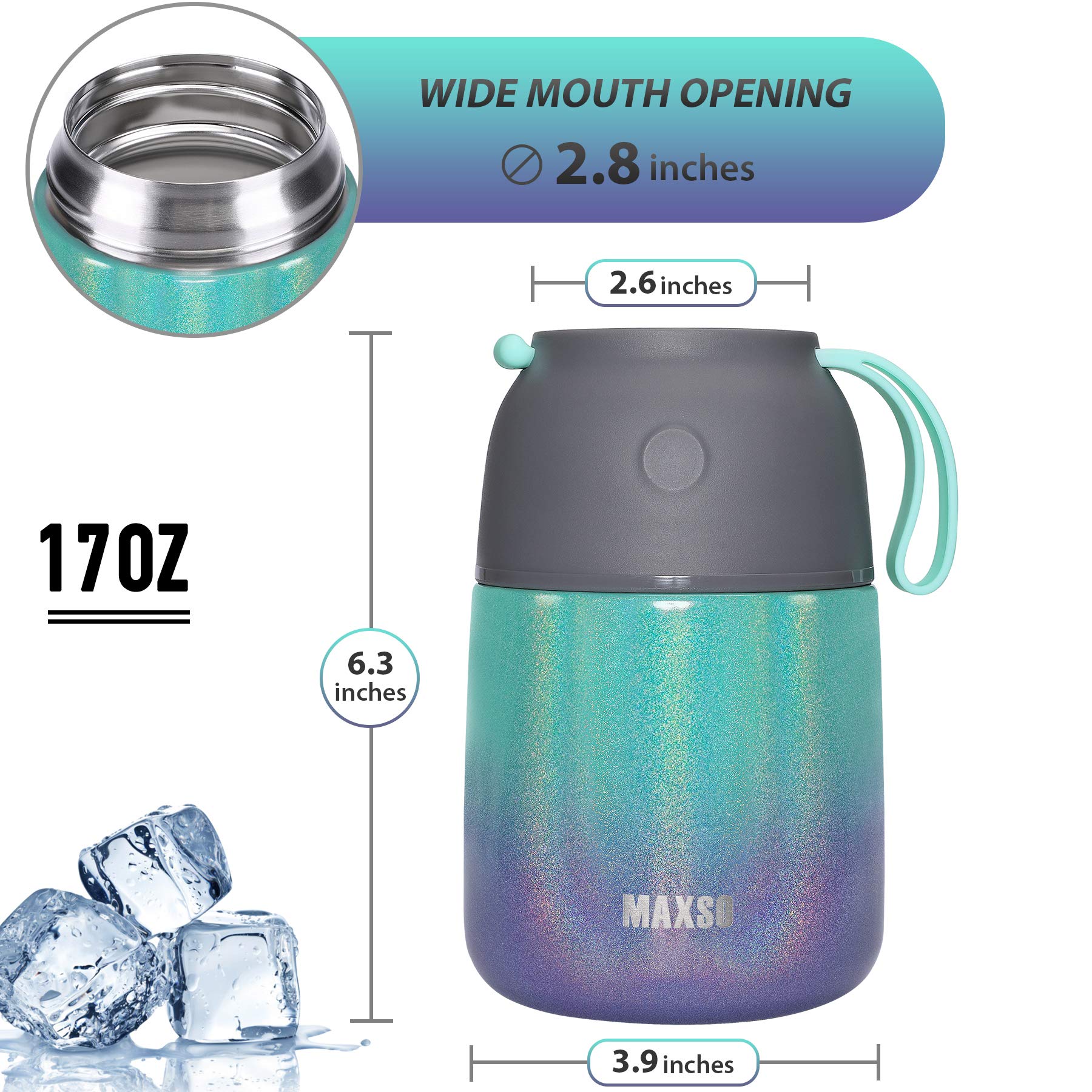 Itslife capacidad 17oz: porción ideal para una comida completa.