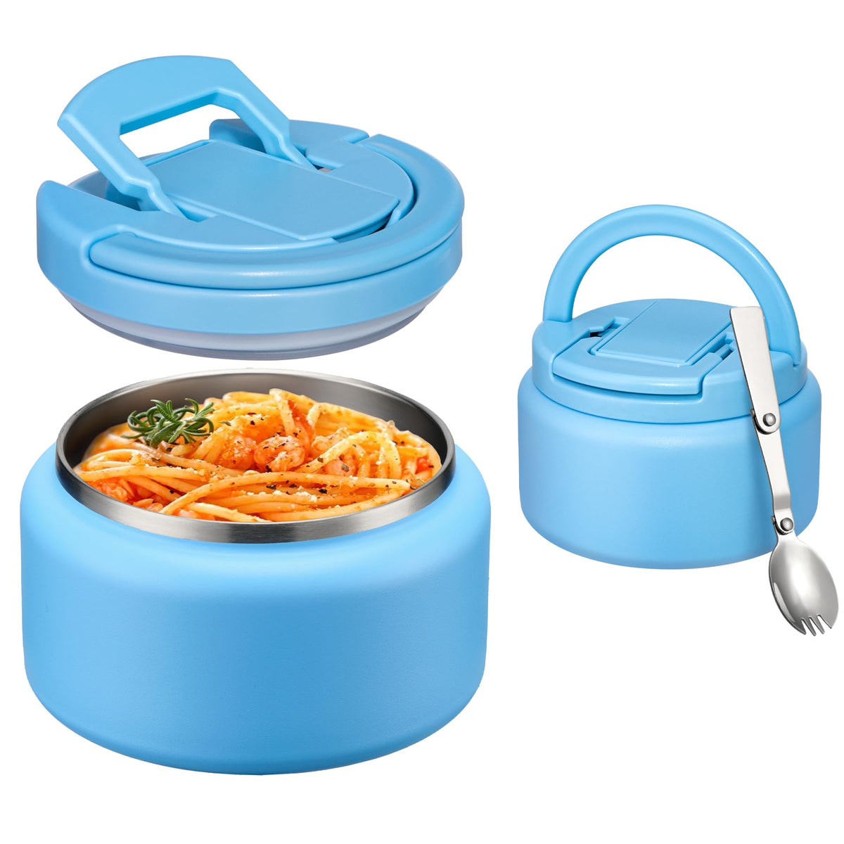 Itslife termo para niños con tapa de broche y apertura rápida para desayunos.