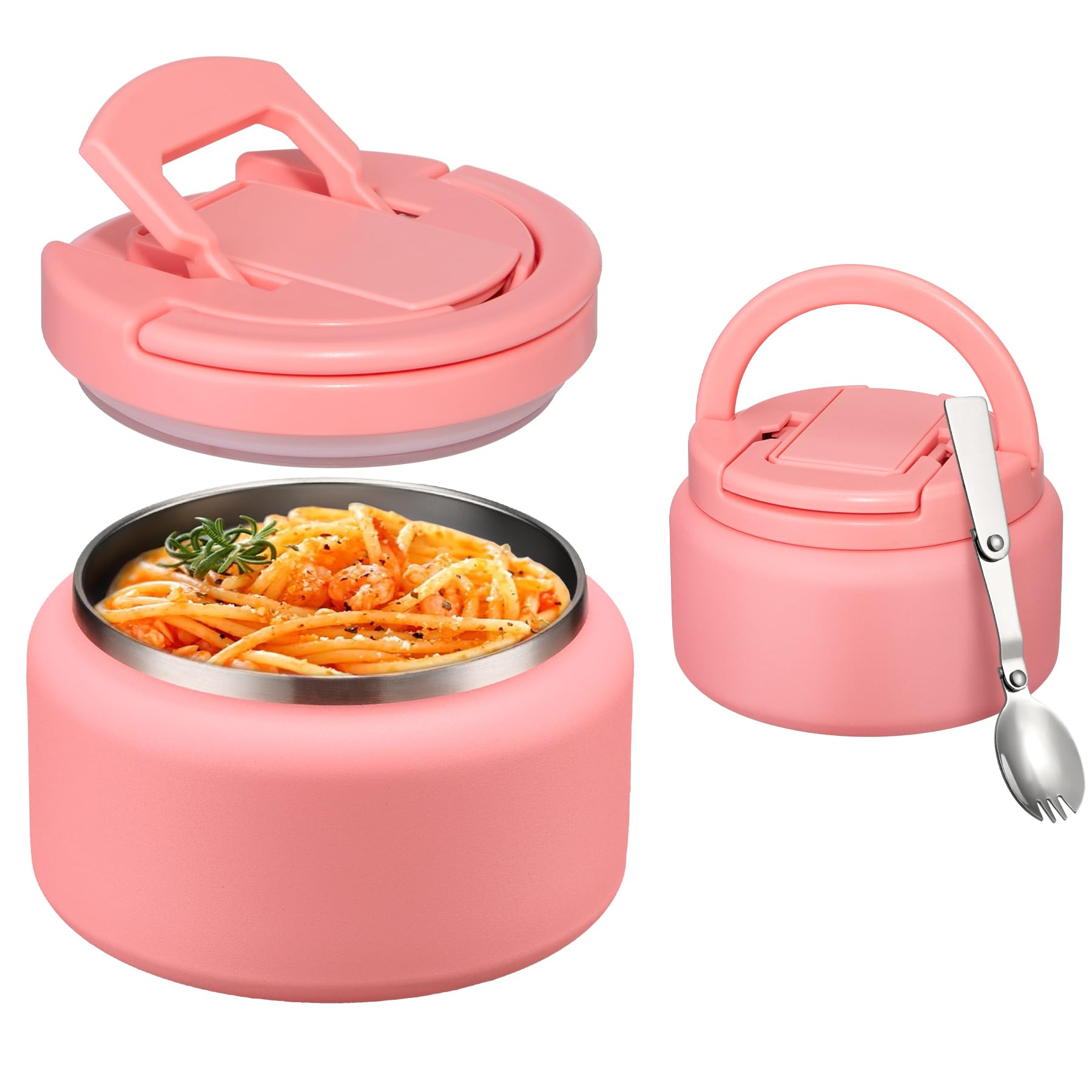 Itslife termo para niños con tapa-cierre-hebilla, ideal para transportar comidas sin fugas en la mochila.