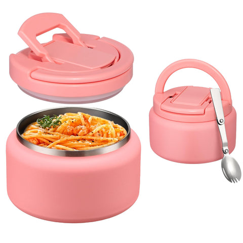 Itslife termo para niños con tapa-cierre-hebilla, ideal para transportar comidas sin fugas en la mochila.