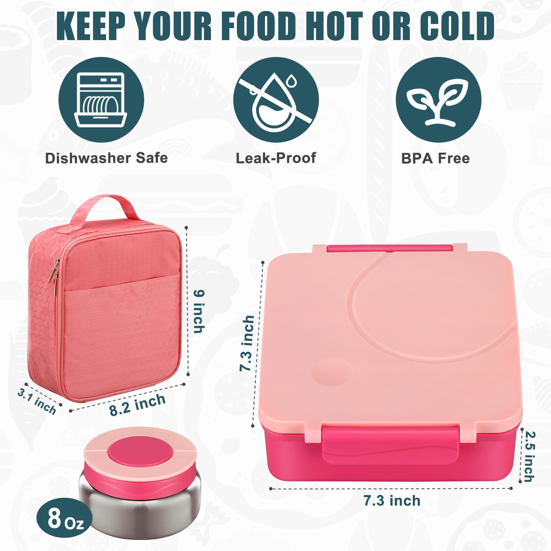 Itslife termo para sopa de 8 oz mantiene la comida caliente durante horas