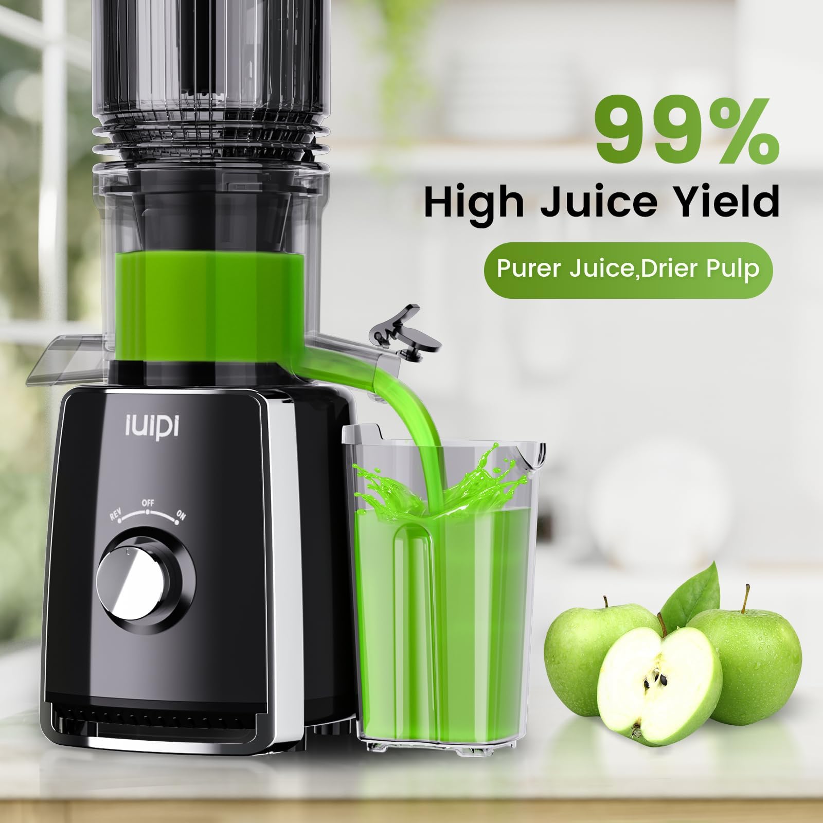 IUIPI rendimiento 99 por ciento de jugo, menos pulpa y más sabor.