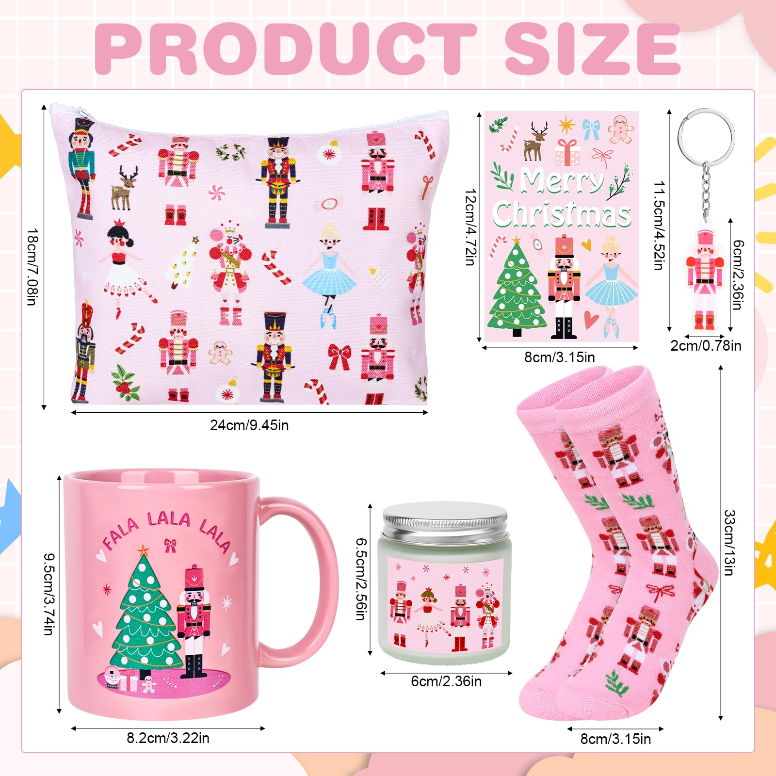 IUUIVV bolsa de maquillaje cascanueces navidad, práctica para viajes