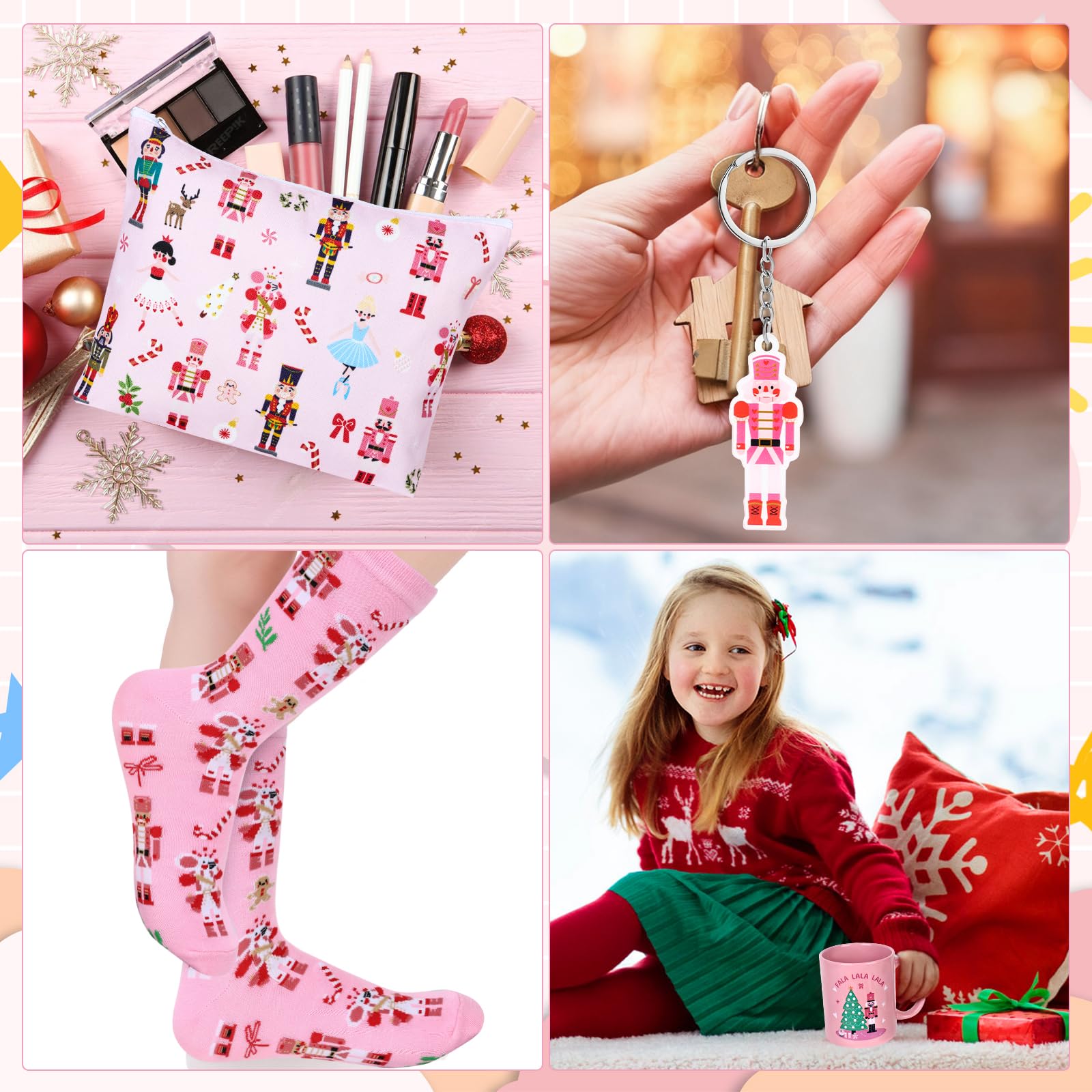 IUUIVV llavero cascanueces navidad, decorativo y funcional