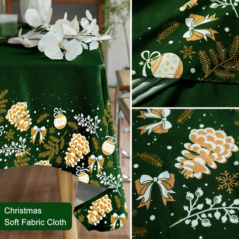 IVAPUPU mantel-ambiente-festivo-verde ideal para reuniones y cenas decorativas.