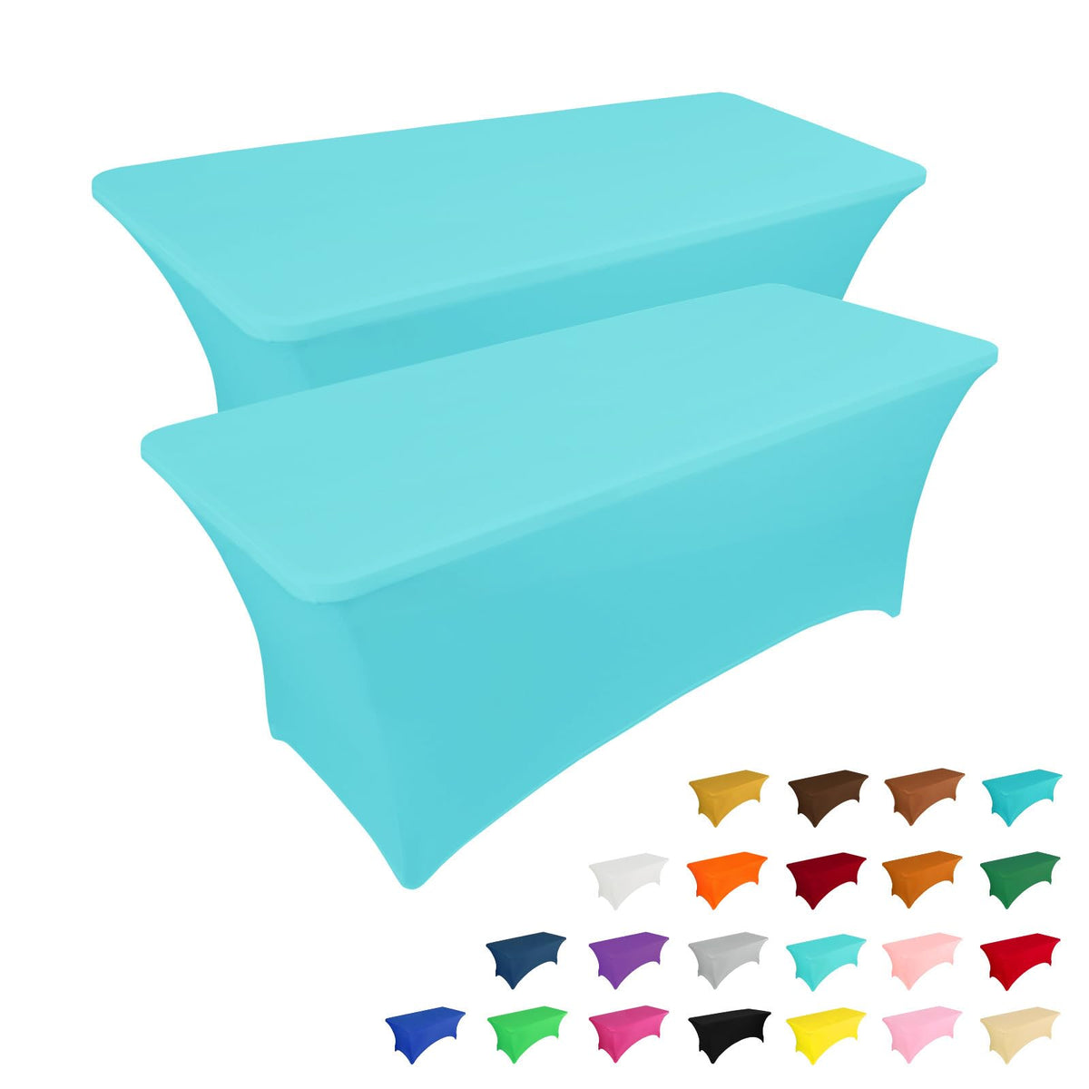 Mantel IVAPUPU rectangular 6ft en azul bruma para eventos elegantes.