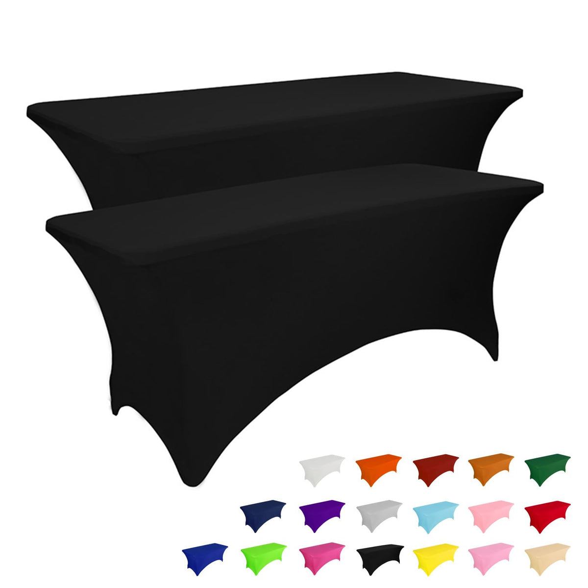 Mantel IVAPUPU rectangular 8ft dos packs, ajusta con firmeza para eventos