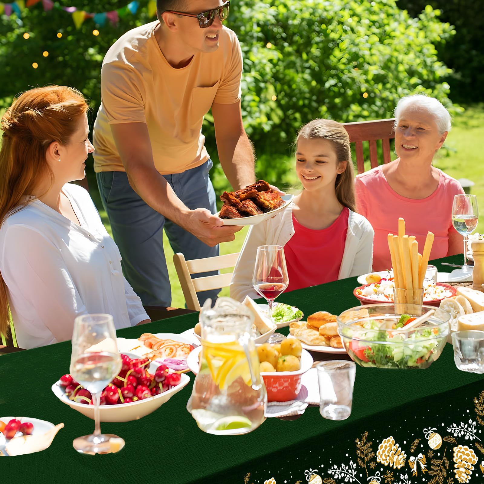 IVAPUPU mantel-uso-cena-familia mantiene la mesa protegida durante la comida.