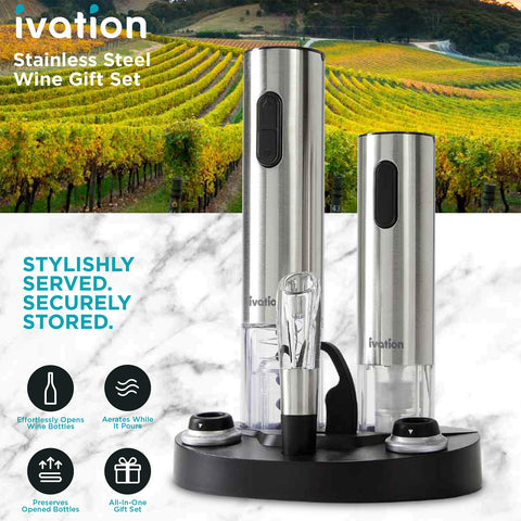 Ivation aerador de vino premium realza aromas al servir