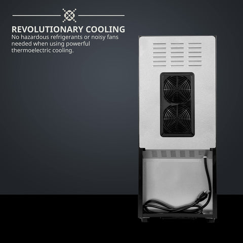 Ivation enfriador de vino, acabado acero inoxidable aporta durabilidad y estilo en la cocina
