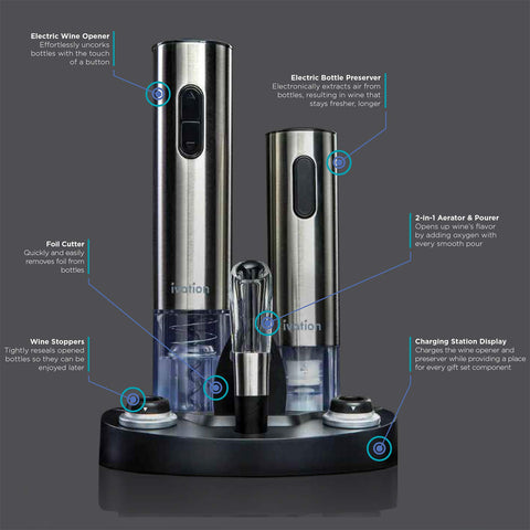 Ivation preservador vacío para vino mantiene la frescura