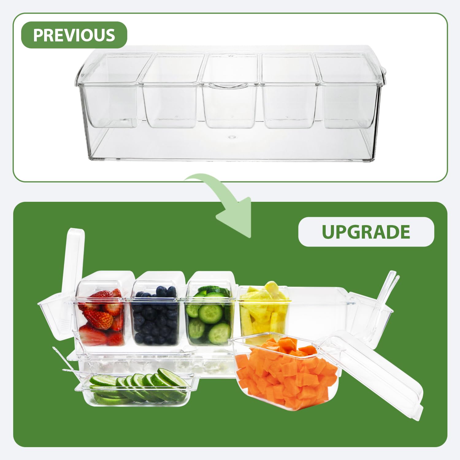IVYHOME diseño modular de tres niveles, organiza condimentos y utensilios.