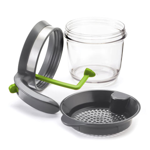 IVYHOME separador de grasa con colador en tapa para retener impurezas