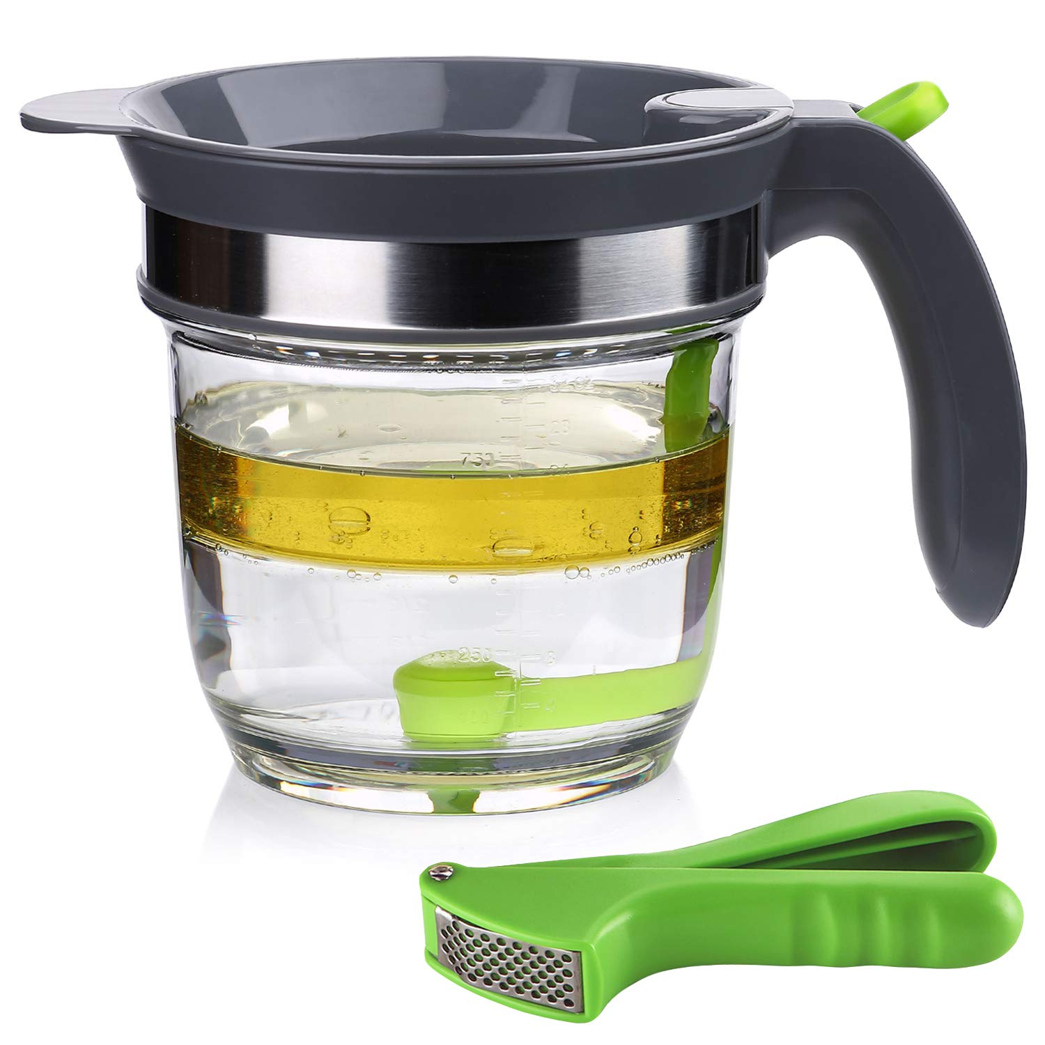 IVYHOME separador de grasa con tapa filtradora captura residuos y mejora la limpieza
