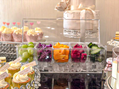 IVYHOME solución práctica para frutas, salsas y aperitivos en reuniones.