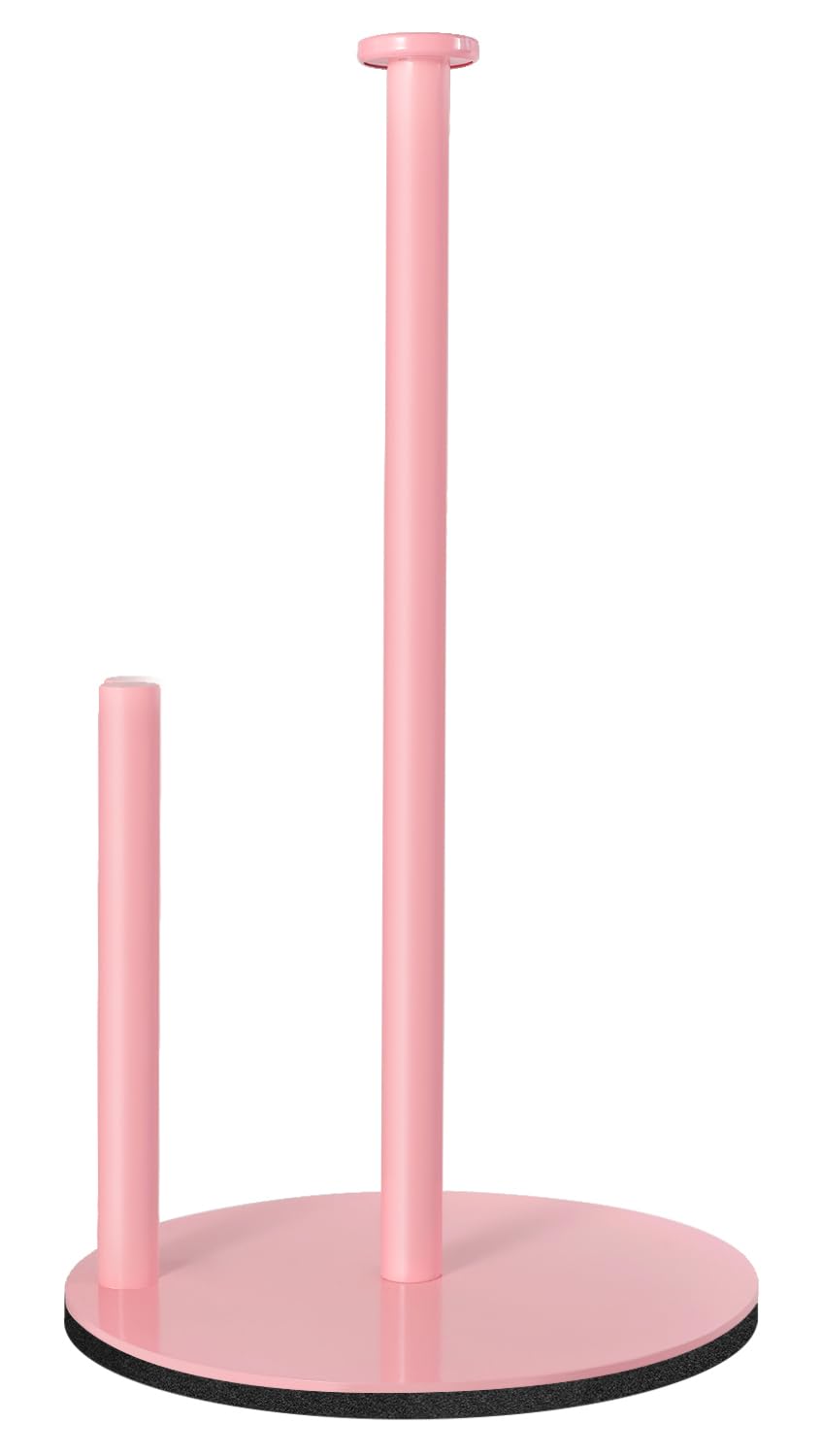iwapuy portarrollos rosa con base pesada para encimera estable