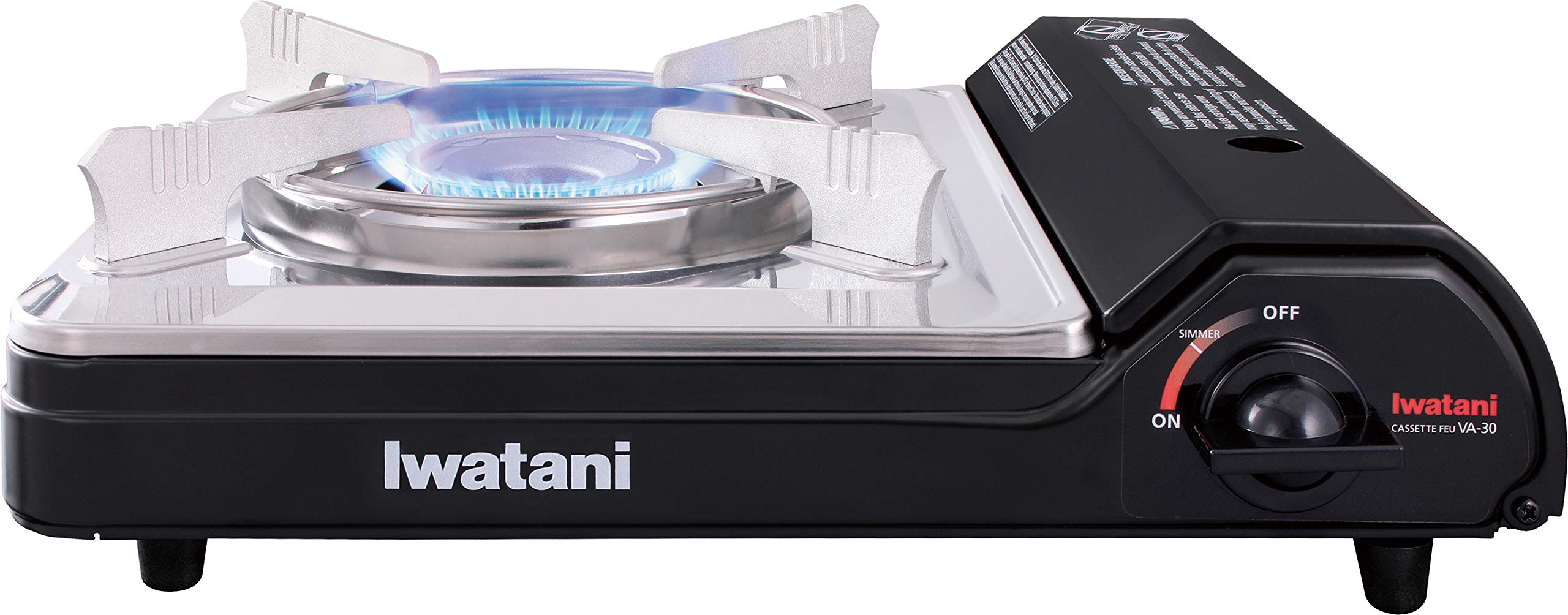 Iwatani VA-30 con encendido piezo; inicio rápido para cocinar al aire libre.