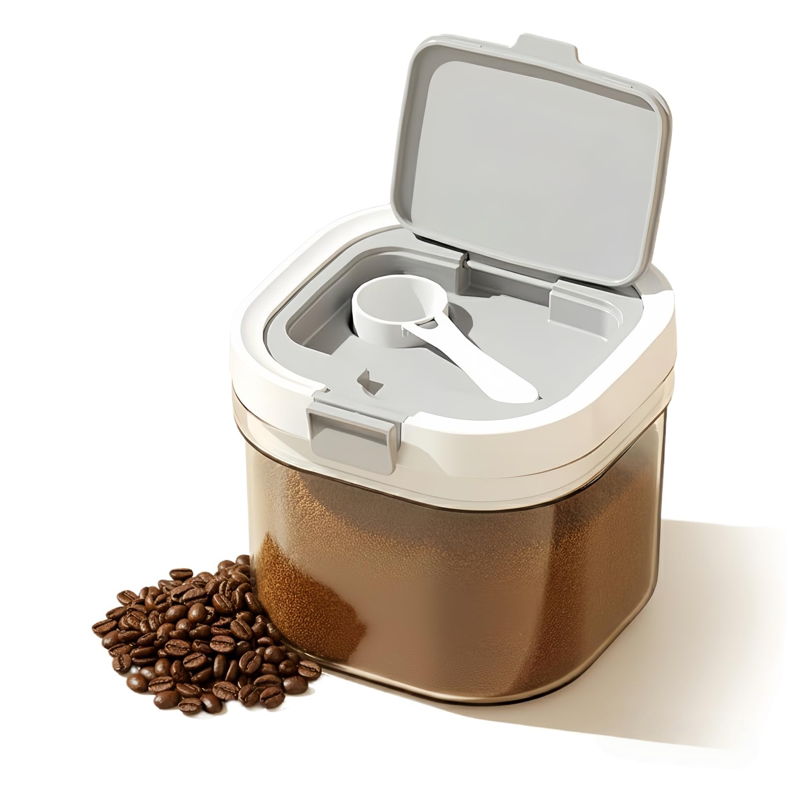 IWCR Bote de azúcar con cuchara, almacenamiento práctico para azúcar y café.