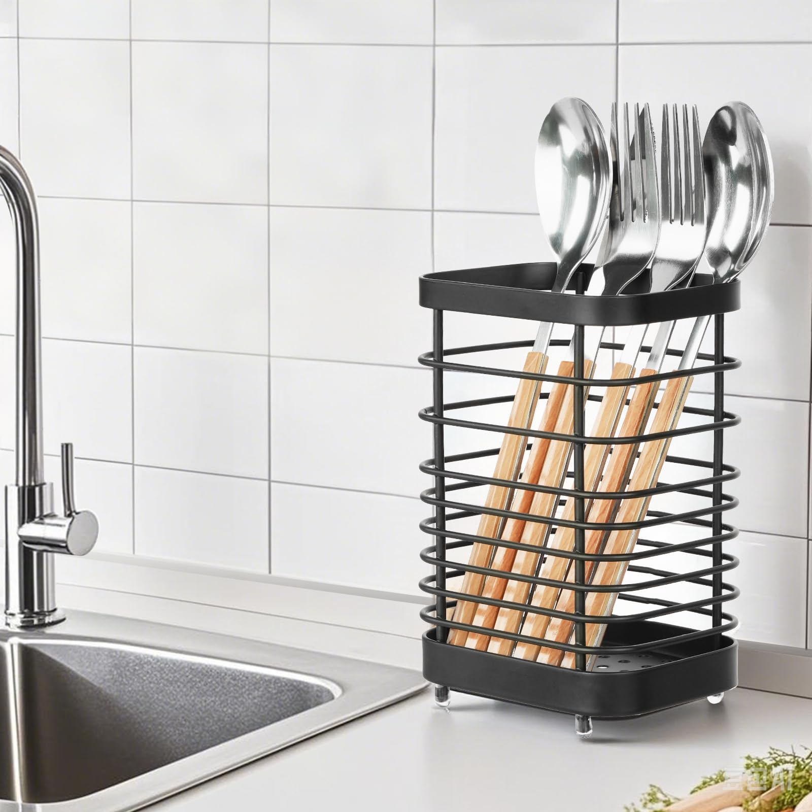 IWNTWY dimensiones 4L x 3W x 6H para más utensilios.