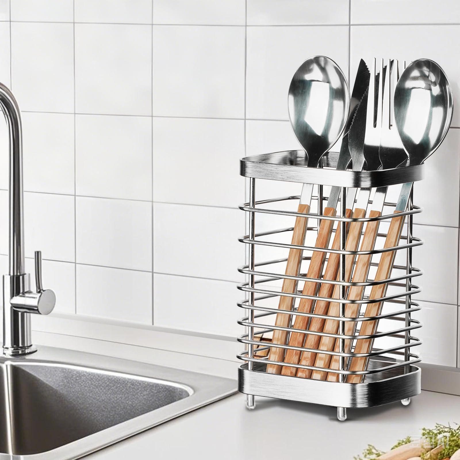 IWNTWY diseño ventilado seca los utensilios tras usar.