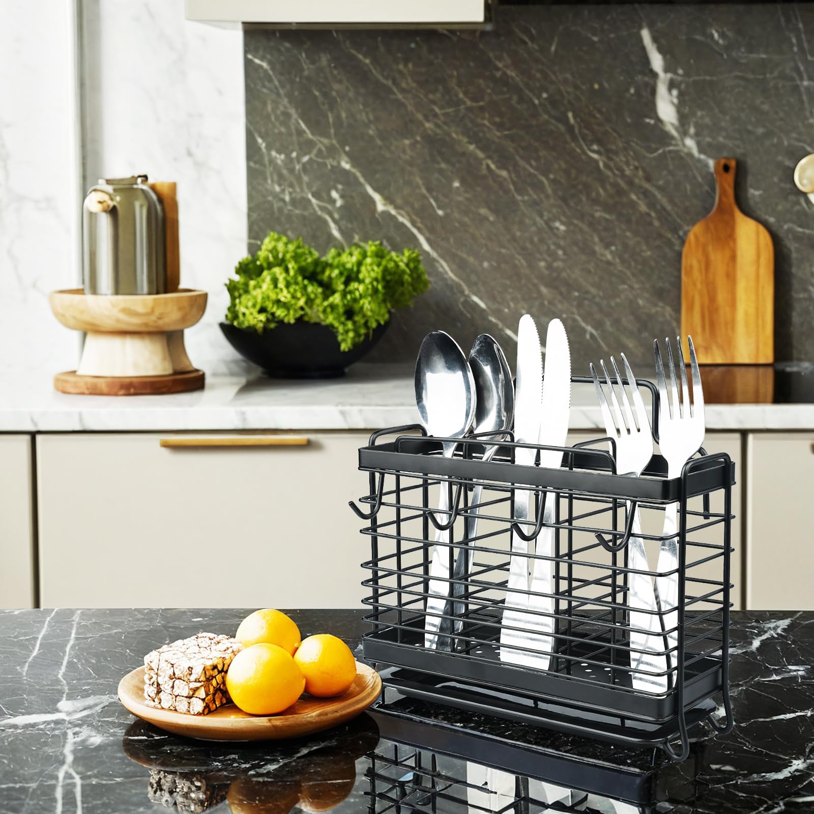 IWNTWY porta utensilios con dimensiones 8,3 x 4,3 x 7,5 pulgadas.