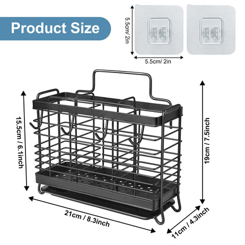 IWNTWY porta utensilios con tres compartimentos para clasificar cubiertos.