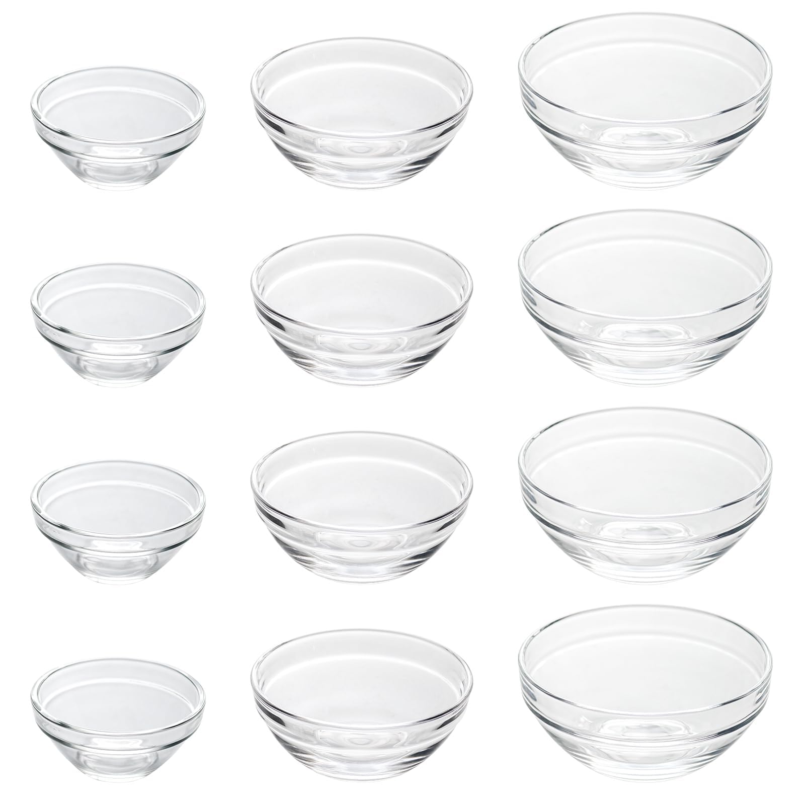 Conjunto Iyulania de cuencos claros para organizar ingredientes en la cocina.