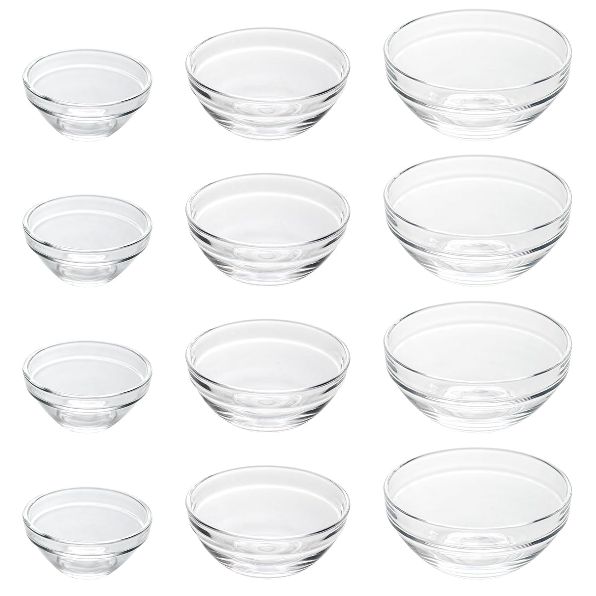 Conjunto Iyulania de cuencos claros para organizar ingredientes en la cocina.