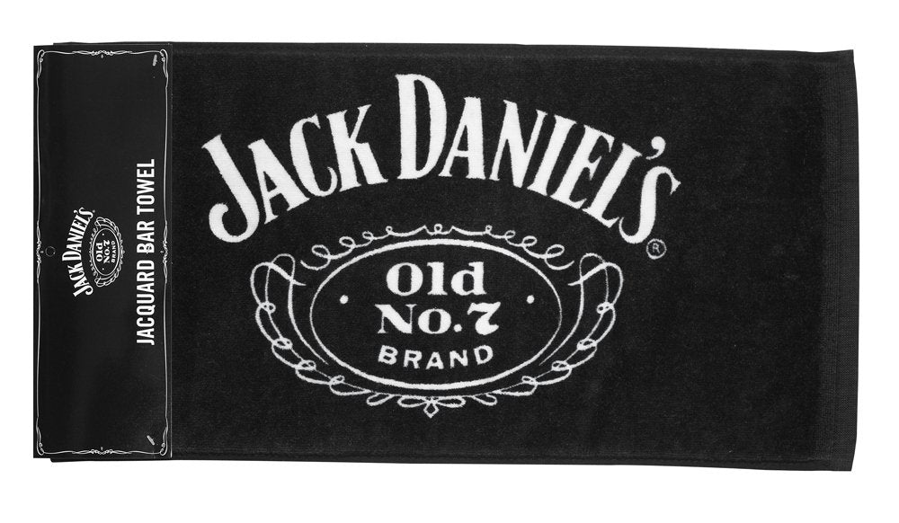 Jack Daniel's Cartouche: toalla de bar frente con logotipo para secado rápido al secar vasos.
