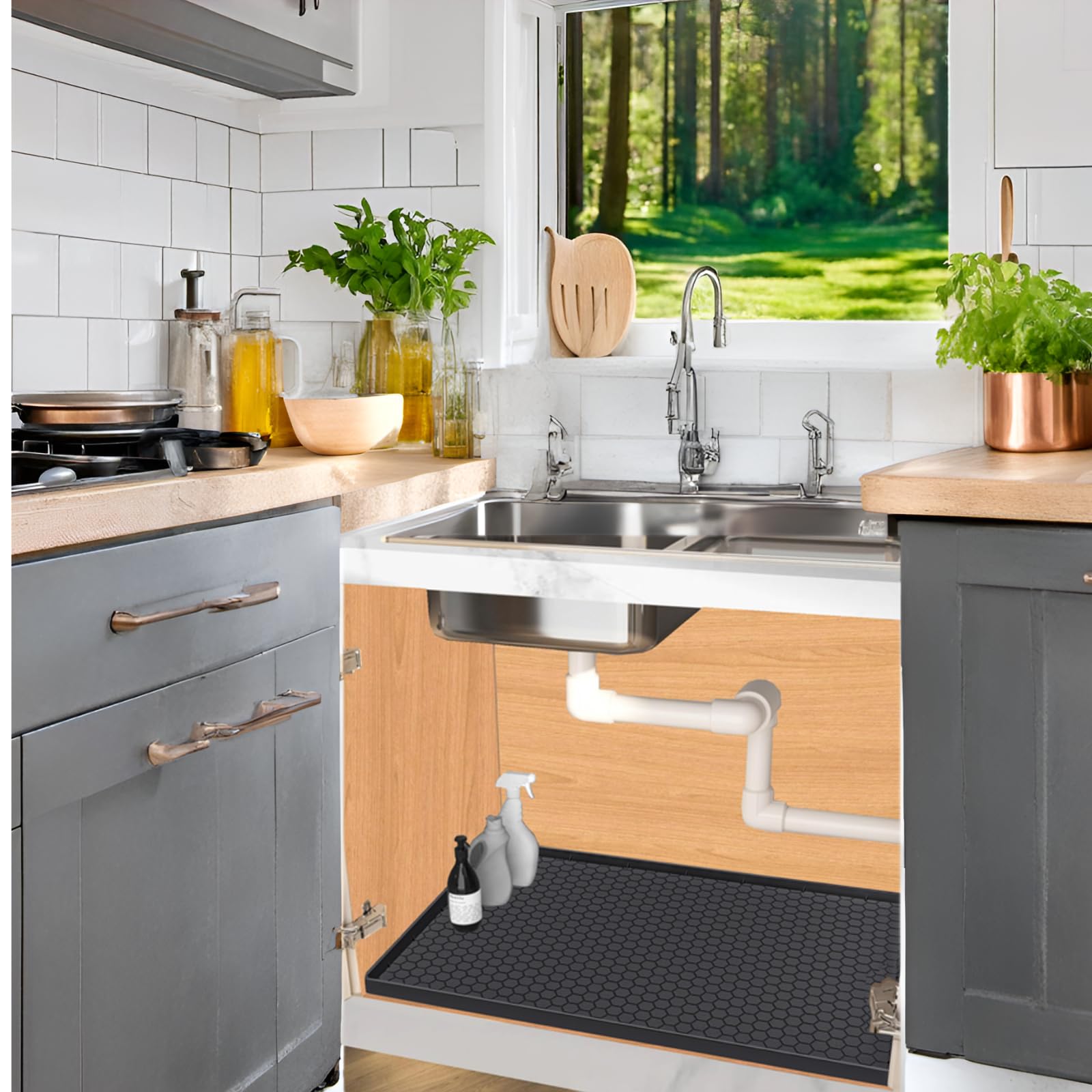 Jacooxi mat proteccion-cabinet: protege gabinetes de derrames y suciedad.