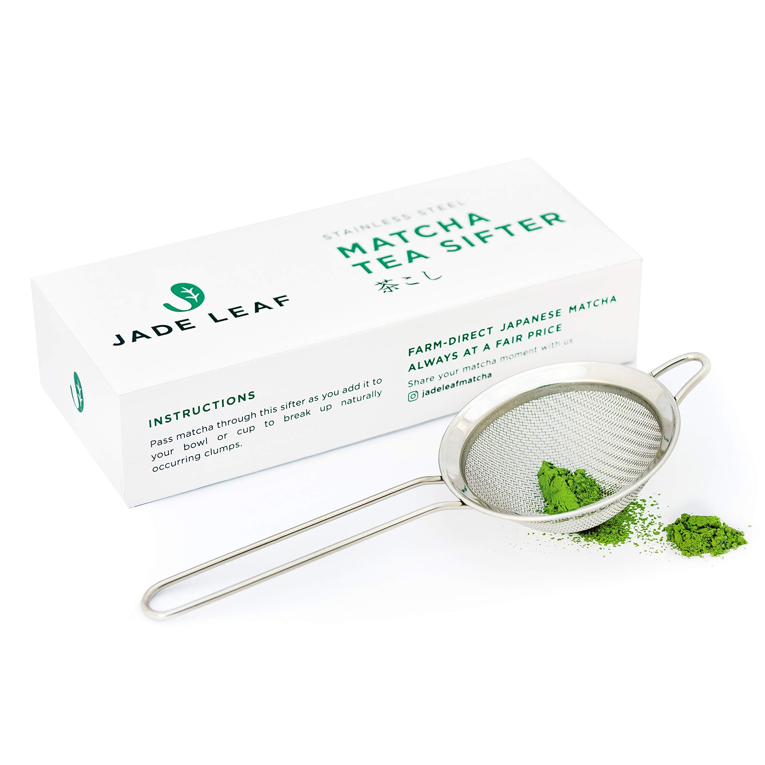 JADE LEAF MATCHA - malla ultrafina para grumos cero en el matcha, textura suave