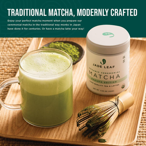 Jade Leaf Matcha uso ceremonial o latte con este set