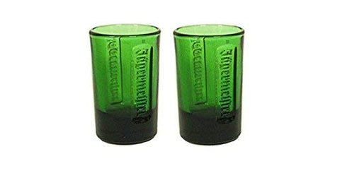 Vaso de shot verde Jagermeister, perfecto para degustaciones en casa