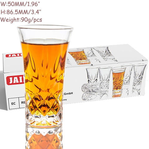 Copa JAIEF shot 2oz ergonómica, cómoda para degustaciones en bar o casa.