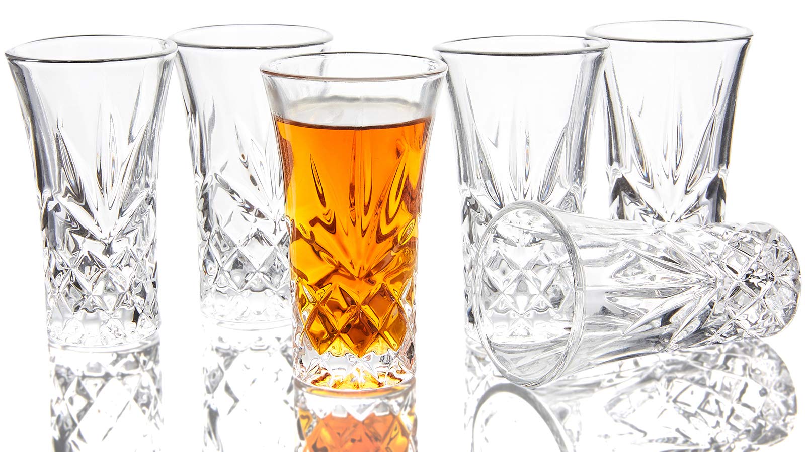 Copa JAIEF Tequila con base pesada, ideal para shots elegantes en casa.