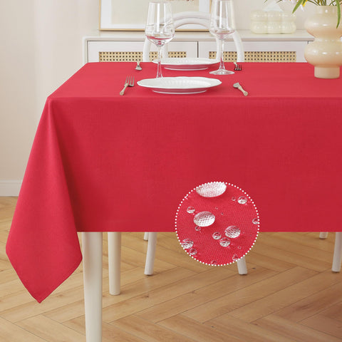 Mantel JIALE cuadrado 60x60 rojo, protección impermeable para comidas diarias