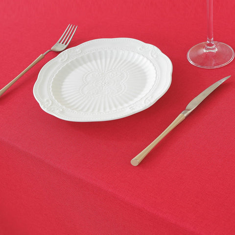 Mantel JIALE estilo lino suave rojo para mesa elegante