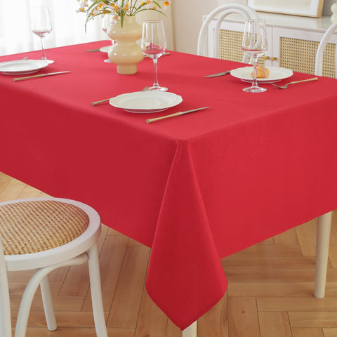 Mantel antiarrugas JIALE rojo para mesa ordenada