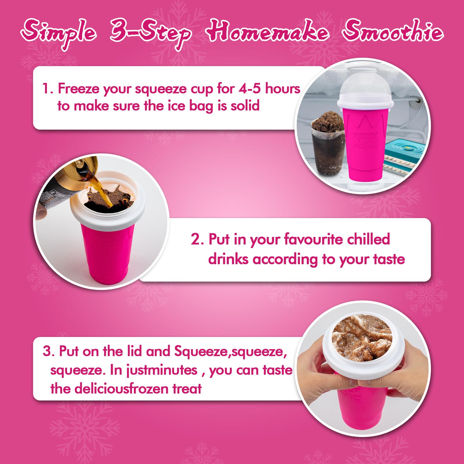 Jairuty Slushie material silicona de calidad y seguridad alimentaria