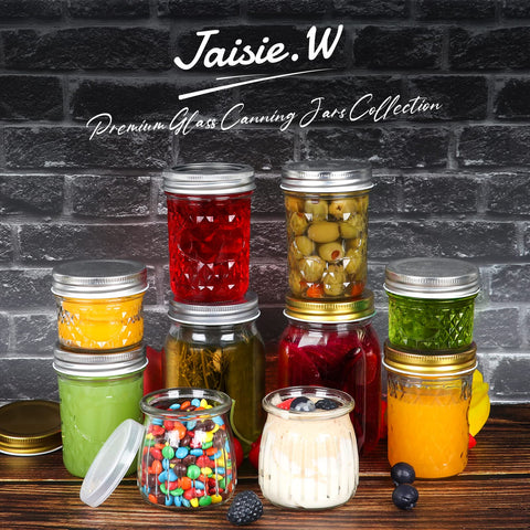 Jaisie.W kit de 24 frascos 8oz listo para regalo.