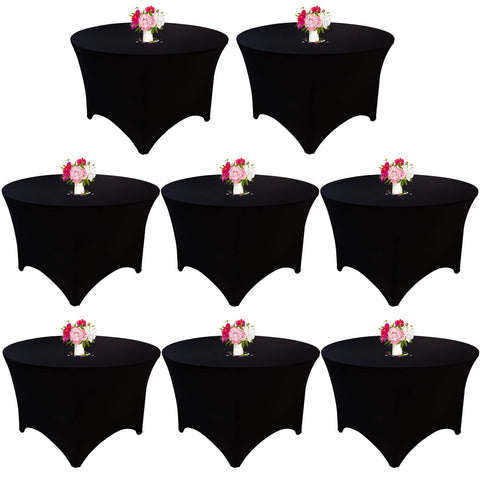 Funda redonda JALANCY de espandex 60 pulgadas, ocho paquetes para eventos.