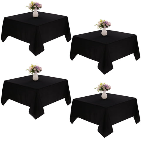 JALANCY mantel cuadrado negro 52x52, paquete de 4 para eventos y mesas.