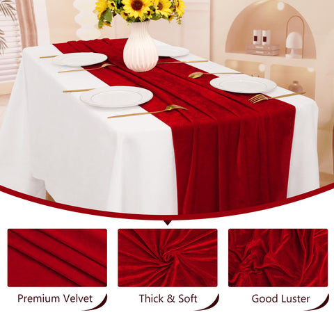 Mantel JALANCY rojo brillo suave, perfecto para fiestas y celebraciones.