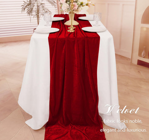 Mantel de terciopelo JALANCY, uso navideño o de boda, elegante.